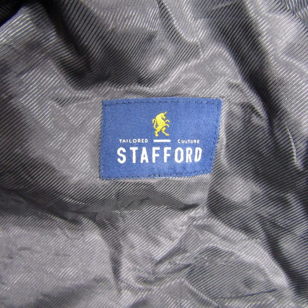 Stafford Suit Vest Mens 54 Gray Wool Big and Tall Formal Waistcoat Wedding